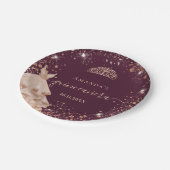 キンセアニェラブルゴーニュバラ金ゴールドティアラドレス名 ペーパープレート (アングル)