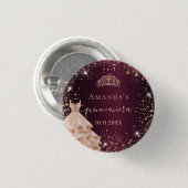 キンセアニェラブルゴーニュバラ金ゴールドティアラドレス名 缶バッジ (正面&裏面)