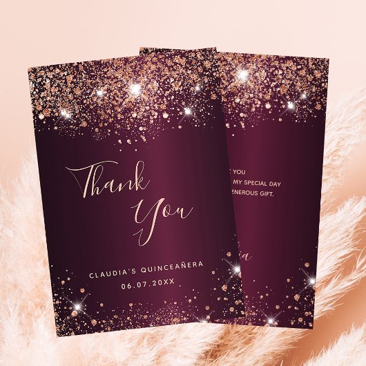 キンセアニェラブルゴーニュバラ金ゴールド名サンキューカード サンキューカード