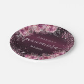 キンセアニェラブルゴーニュピンクグリッターフローラ名 ペーパープレート (アングル)