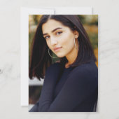 キンセアニェラブルゴーニュフローラグリッタードレスフォト 招待状 (裏面)