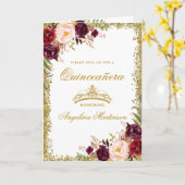 キンセアニェラブルゴーニュフローラ写真金ゴールドクラウンフォールド カード (黄色い花)