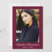 キンセアニェラブルゴーニュフローラ金ゴールド写真 招待状 (裏面)