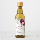 キンセアニェラブルゴーニュレッドフローラミニワインラベル ワインラベル (正面)