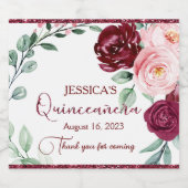 キンセアニェラブルゴーニュ赤フローラきらめくワインラボ スパークリングワインラベル (シングルラベル)