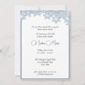 キンセアニェラブルーウィンターワンダーランドスノーフレーク 招待状 (裏面)