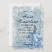 キンセアニェラブルーウィンターワンダーランドプリンセス 招待状 (正面)