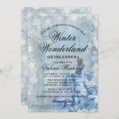 キンセアニェラブルーウィンターワンダーランドプリンセス 招待状 (正面/裏面)