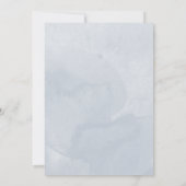 キンセアニェラブルーウォーターカラーフローラドレス 招待状 (裏面)
