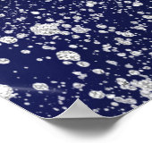 キンセアニェラブルーシルバーグリッターダストウェルカム ポスター (角)