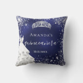 キンセアニェラブルーシルバーグリッターティアラのドレス名 クッション (裏面)