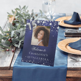 キンセアニェラブルーシルバー星写真パーティーへようこそ 台座サイン