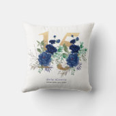 キンセアニェラブルーバラフローラ金ゴールド番号15 クッション (裏面)