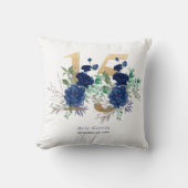 キンセアニェラブルーバラフローラ金ゴールド番号15 クッション (正面)