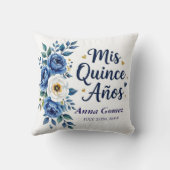 キンセアニェラブルーバラミパーソナライズされたクリンスアノス クッション (裏面)