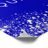 キンセアニェラブルー王室のシルバーグリッターへようこそ ポスター (角)