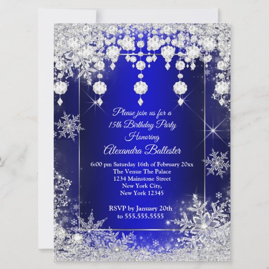 キンセアニェラブ王室のルーフェアユータルウィンターワンダーランド 招待状 (裏面)