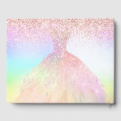 キンセアニェラプリンセスグリッターガウンコットンキャンディ ゲストブック (裏面)