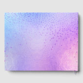 キンセアニェラプリンセスグリッターガウン、パープルバイオレット ゲストブック (裏面)