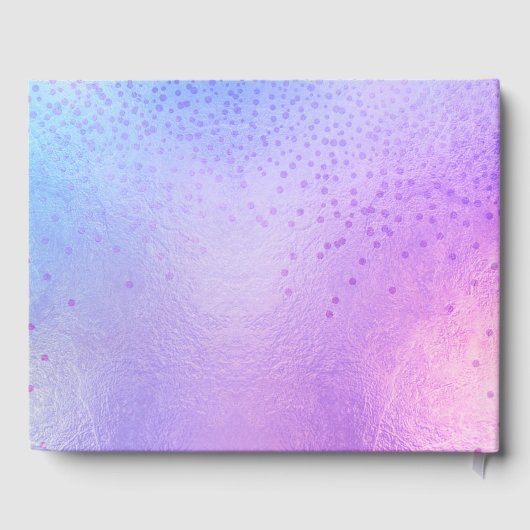 キンセアニェラプリンセスグリッターガウン、パープルバイオレット ゲストブック (裏面)