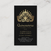 キンセアニェラプリンセスティアラクラウンブラック金ゴールドRSVP エンクロージャーカード (正面)