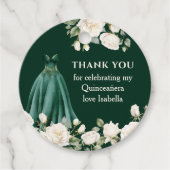 キンセアニェラプリンセスドレスエメラルドグリーンフローラ フェイバータグ (正面)