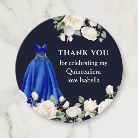 キンセアニェラプリンセスドレスダーク王室のブルーフローラ フェイバータグ (正面)