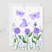 キンセアニェラプリンセスバラバタフライ薄紫パープル 招待状 (裏面)