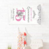 キンセアニェラプリンセスピンクシルバー15誕生日 横断幕 (インサイチュ)