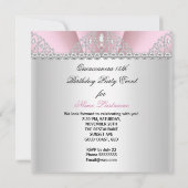 キンセアニェラプリンセスピンクホワイトダイヤモンドティアラ 招待状 (裏面)