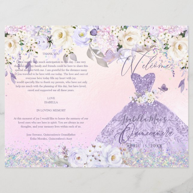 キンセアニェラプログラムH2ほこりっぽい薄紫パープルガウン (正面)