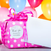 キンセアニェラベビーブルーシルバーグリッターありがとう ラウンドシール