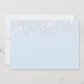 キンセアニェラベビーブルーシルバーグリッターパーティー セーブザデート (裏面)