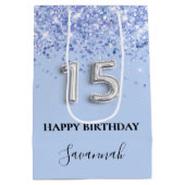 キンセアニェラベビーブルーシルバーグリッター名 ミディアムペーパーバッグ (裏面)