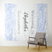 キンセアニェラベビーブルーホワイトウェルカム タペストリー (インサイチュ(横))