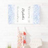 キンセアニェラベビーブルーホワイトウェルカム 横断幕 (インサイチュ)