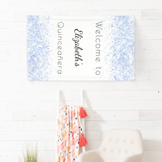 キンセアニェラベビーブルーホワイトウェルカム 横断幕 (インサイチュ)