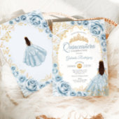 キンセアニェラベビーブルー金ゴールドフローラ 招待状