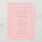 キンセアニェラホタテのピンクから任意の色に変更 招待状 (正面/裏面)