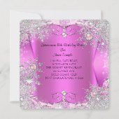 キンセアニェラホットピンクウィンターワンダーランドティアラ 招待状 (裏面)