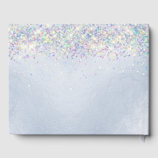 キンセアニェラホログラフィック紙吹雪ダスティブルードレス ゲストブック (裏面)