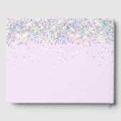 キンセアニェラホログラフィーグリッターパープルスイートピーズ ゲストブック (裏面)