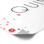 キンセアニェラホワイトレッドグリッターウェルカムバルーン ポスター (角)