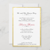 キンセアニェラホワイトレースレッドローゼズオン金ゴールド 招待状 (裏面)