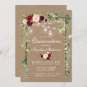 キンセアニェラボタニカルフローラウッドフレームクラフト 招待状 (正面/裏面)