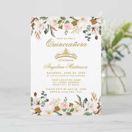 キンセアニェラマグノリアスバラフローラ写真 招待状 (スタンド正面)