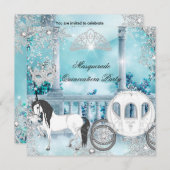 キンセアニェラマジカルプリンセスブルーホースキャリッジ 招待状 (正面/裏面)