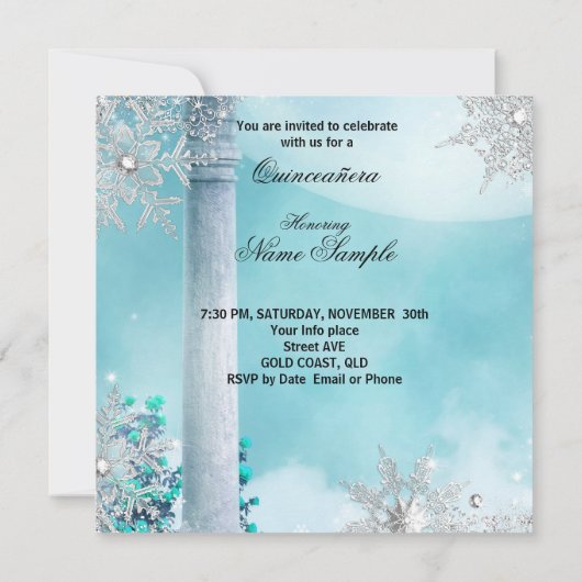 キンセアニェラマジカルプリンセスブルーホースキャリッジ 招待状 (裏面)