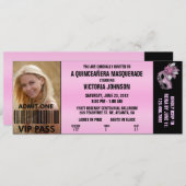 キンセアニェラマスカレードVIPアドミッションチケット 招待状 (正面/裏面)