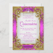 キンセアニェラマゼンタゴールデンパールティアラパーティー 招待状 (正面)